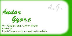 andor gyore business card